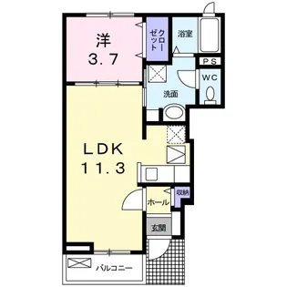 ミューズB【1階】の間取り