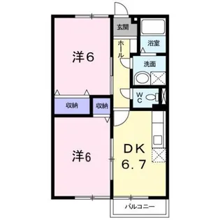 グリーンタウンA【1階】の間取り
