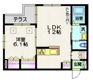メゾン アネシス【1階】の間取り