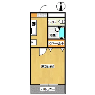 シダー西大寺【5階】の間取り
