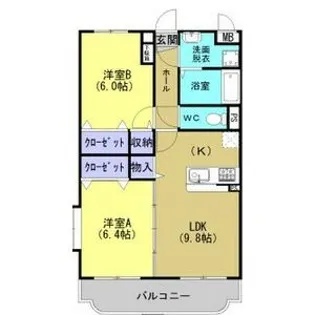 グリーンヒルズ【5階】の間取り