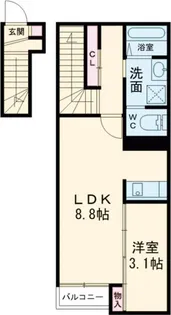 春と川音のフィオーレII~gobridge~【2階】の間取り