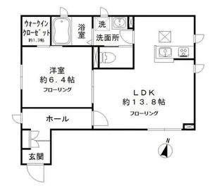アクアコートI【1階】の間取り
