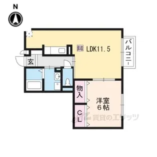 ベルコート木ノ座【1階】の間取り