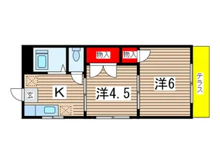 千城台コ-ポ【1階】の間取り