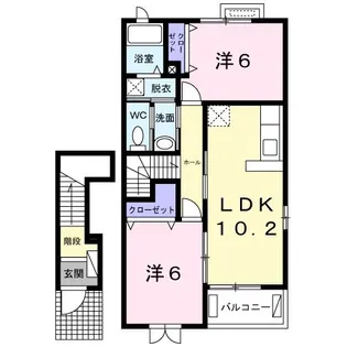 エスポワールI【2階】の間取り