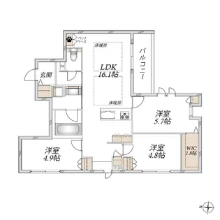 グランメール安東【2階】の間取り