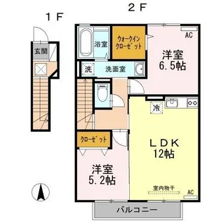 グランドソレーユ【2階】の間取り