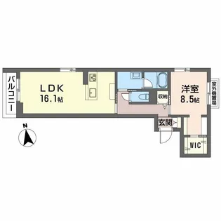 ロッシェ榴岡【4階】の間取り