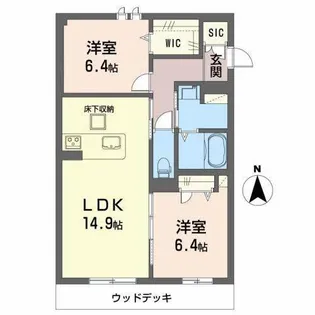ShaMaison Ciel【1階】の間取り
