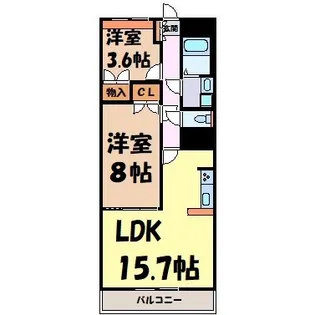 アニマーレ名城【8階】の間取り