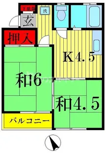 サンハイム平和台【1階】の間取り