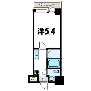 浅草スカイレジテル【5階】の間取り