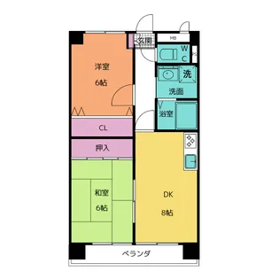 リバーサイド川宮【1階】の間取り