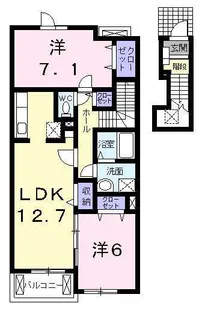 ティンカーベル【2階】の間取り