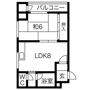 リベルティ大通【7階】の間取り