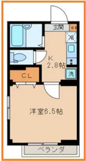 高輪フラット88【2階】の間取り