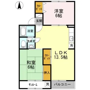 グリーンセトル D【2階】の間取り