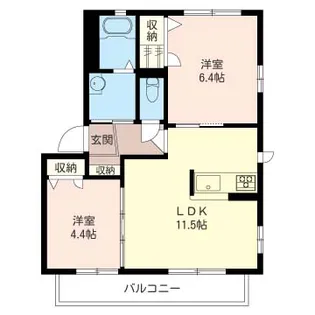 メゾンフォレストIV【2階】の間取り