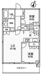 ドゥーエ大宮【12階】の間取り