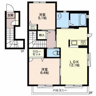 Le lis しぶみ【2階】の間取り