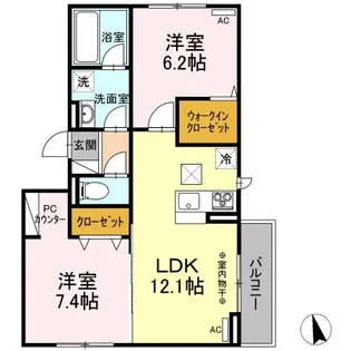 メゾンベール【1階】の間取り