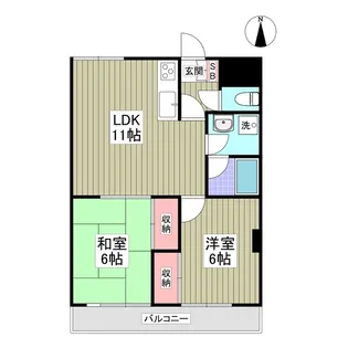 セントラルグリーンマンション【3階】の間取り