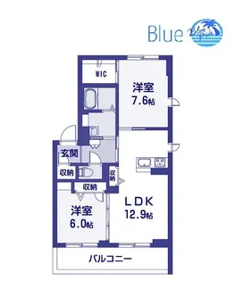 ビオフラット【1階】の間取り
