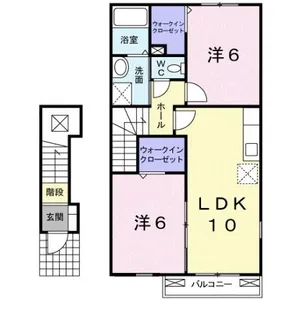 エクセル戸室B【2階】の間取り