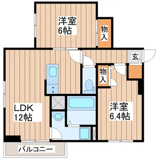 パークサイド鹿野【2階】の間取り