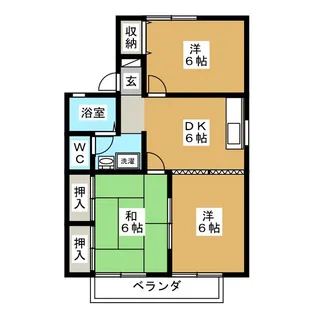 セジュールNARUSE B棟【2階】の間取り