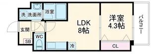 アクアプレイス京都三条朱雀【5階】の間取り
