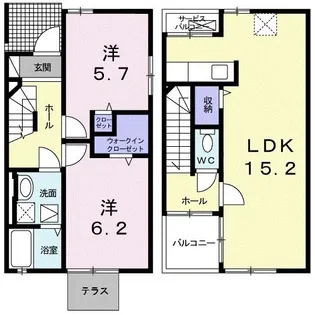 グレイス 古賀【1階】の間取り