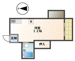 フラットフィールド西別院【1階】の間取り
