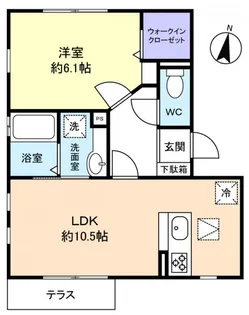 サイドリバーN【1階】の間取り