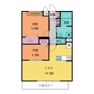 アイユー河田エクシード【3階】の間取り