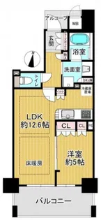 ファインフラッツ北浜【13階】の間取り