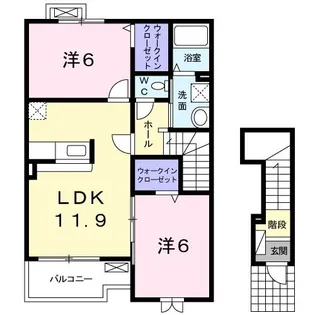 クリアネス II【2階】の間取り