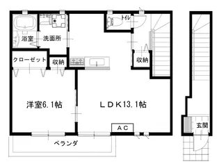 吉岡道下ハイツ2号地【2階】の間取り