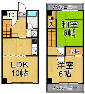 クローバーハウス B号(中)の間取り