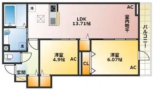 グラナーデ高井戸東【1階】の間取り