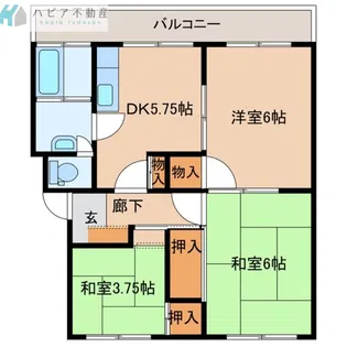 アースマンション花岡【2階】の間取り