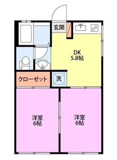 ハイツ宮A【2階】の間取り