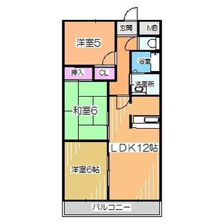 カナート浅香【6階】の間取り