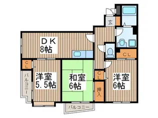 ソレイユ八柱【1階】の間取り