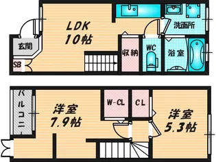 メゾネットエスペランサの間取り
