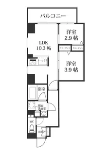 MODERN PALAZZO博多Bay【9階】の間取り