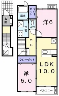 プラシード【2階】の間取り