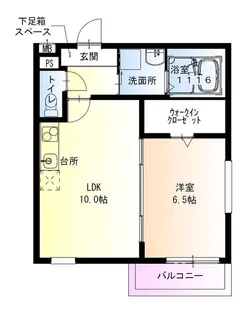 フジパレス津久野東【1階】の間取り