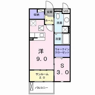 EKARINA助任【1階】の間取り